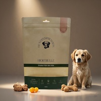 Sachet debout personnalisé pour friandises et aliments pour chiens, sac en papier kraft réutilisable à fermeture éclair pour chats