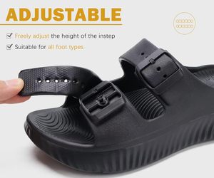 Sandali da donna comodi supporto per arco <span class=keywords><strong>plantare</strong></span> fascite regolabile cuscino spesso diapositive sportive riduce pantofole ortopediche - Product Image 5