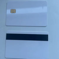 Carte d'identité intelligente en PVC imperméable, fente pour puce 4442, bande magnétique HICO, carte vierge ou personnalisée avec impression UV