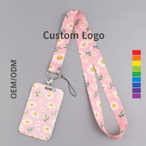 Custom Flower <b>Lanyard</b> with <b>Polyester</b> Card Holder Badge Reel Retractable <b>Lanyard</b> - Product Image 1