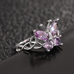 Bague papillon élégante pour femme, bijou de doigt tendance - Product Image 5