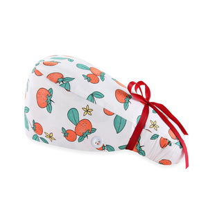 Unisex Breathable Sweatband Cute Printed Dental Scrub Caps Working Cap <b>Tie</b> <b>Back</b> Cute Multicoloured Breathable for Daily Wear - Product Image 4