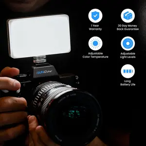 กระเป๋าสมาร์ทโฟน Vlog ถ่ายทอดสดกล้อง DSLR เติมแสงแบบพกพาสี RGB ไฟวิดีโอ LED ชุดอุปกรณ์ให้แสงสว่างสำหรับถ่ายภาพในสตูดิโอ