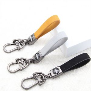 Porte-clés en métal suédé pour voiture, avec logo de véhicule en relief, personnalisable, cadeaux d'affaires, pendentif porte-clés, vente en gros - Product Image 1