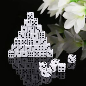 Juego de Mesa Personalizado, RPG Privado, Dados Acrílicos de Plástico Blancos Pequeños de 8 mm con Ángulo Recto y Puntos Negros, Más Baratos - Product Image 2