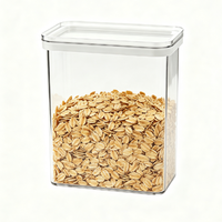 Conteneur de stockage alimentaire en plastique hermétique, plusieurs tailles, pot de stockage de céréales pour la cuisine, pour les flocons d'avoine, les haricots, les céréales et les aliments secs, organisation du garde-manger