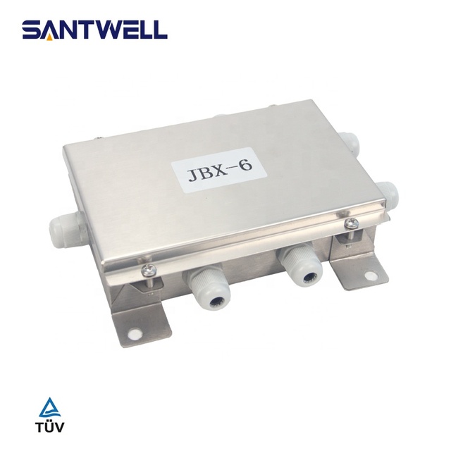 Santwell JBX-4/6/8/10/12 Stainless Steel Load Cell Junction Box IP68 Waterproof Analog Summing Box for Floor Scale 4-12 Channels