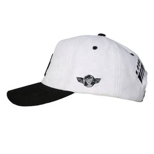 Gorra de béisbol de pana dobby de 5 paneles hecha a medida directamente de fábrica con logo bordado 3D en relieve, banda de sudor de algodón con diseño de frutas, deportiva de invierno - Product Image 5