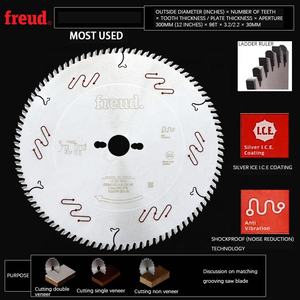 Pièces de machines à bois SINO <span class=keywords><strong>DODA</strong></span>, scie à table coulissante, lame de scie pour bois massif, rainurage, Freud allemand - Product Image 3