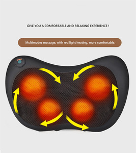 Almohada de masaje Shiatsu eléctrica para el cuello y la espalda, cojín de calor para el hogar y el coche, envío directo de fábrica - Product Image 2