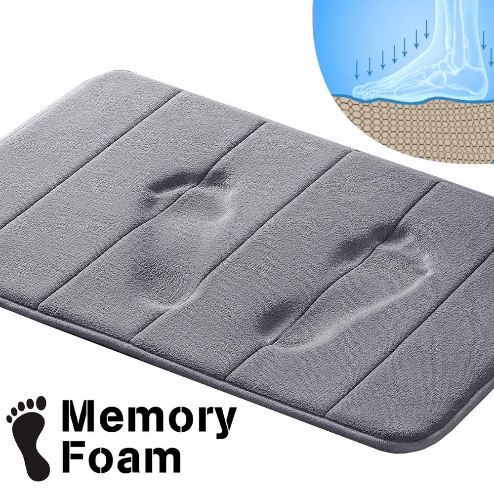 (CHAKME) tapis de bain en mousse à mémoire de forme avec effet mémoire antidérapant pour salle de bain, chambre à coucher, utilisation de porte