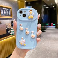 Coque de téléphone en silicone amusante 3D mignonne pour IPhone 16 15 14 13 12 11 Pro Max bricolage antichoc coque arrière coque de téléphone accessoires de téléphone