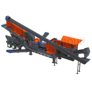 JJEM Équipement de traitement des ordures en béton Broyeur de pierres mobile avec moteur à courant alternatif Boîte de vitesses contrôlée par PLC Max.100t/h - Product Image 5