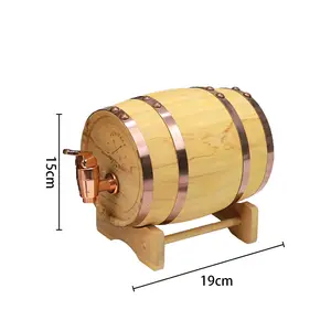 Фабрика FSC & BSCI сосновая бочка для выдержки пива, портативная винтажная мини-бочка для вина из дерева, 1 л