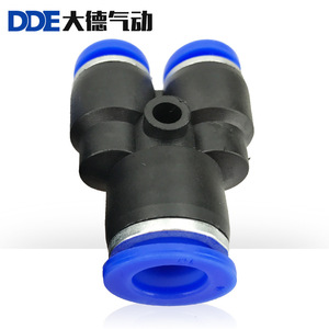 ข้อต่อลมแบบ Y ชนิด Dde รุ่น PW10 8 ตัวต่อแบบเร็วพร้อมตัวลดขนาดแบบสามทาง สำหรับอุปกรณ์เครื่องจักรกล - Product Image 3