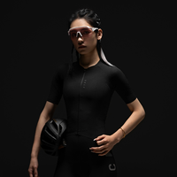 Maillot de cyclisme d'été à manches courtes PRO pour femme – Respirant, séchage rapide, anti-transpiration en polyester pour le cyclisme sur route et VTT