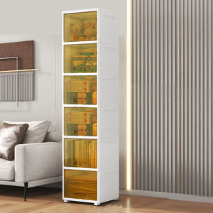 Meuble de rangement transparent de luxe léger 35CM avec couvercle rabattable simple pour enfants et bébés, mobilier moderne pour salon - Product Image 3