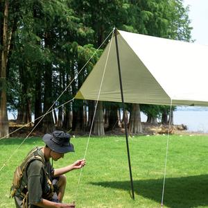 ENJOY Promotion Bâche de toit en polyéthylène 12x12 imperméable 2000-3000mm pour abri, camping, plage, côté voiture, tente de camping avec piquets tubulaires - Product Image 4