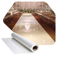 Autocollants personnalisés pour piste de danse, réception de mariage blanche et brillante, impression amovible, décorations de sol de fête pour les mariages