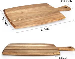 Tabla de Cortar Rectangular de Madera de Acacia Ecológica Lumina, Caja de Regalo para Pan, Carne, Fruta y Queso - Product Image 3