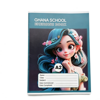 Cahier de composition personnalisé, écologique, minimaliste, à reliure agrafée, pour les écoles du Ghana, cahier d'exercices pour enfants