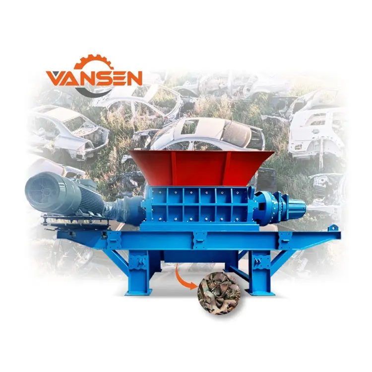 Double Shaft Waste Metal Crushing Used Car Shell Shredder Machine for sale