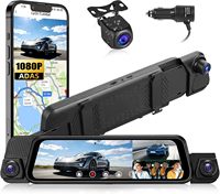 10 pouces tactile voiture DVR 4 canaux 360 ° Dash Cam rétroviseur caméra WIFI Dash caméra inversion Image 24H surveillance du stationnement