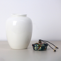 Vase de table en céramique blanche avec logo personnalisé en gros, art déco, pot en porcelaine scellé, ustensiles de cuisine, récipient de rangement pour la maison