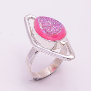 แหวน925ประดับเงินสเตอร์ลิงธรรมชาติสำหรับงานแต่งงานและงานเลี้ยงดีไซน์เป็นเอกลักษณ์ของผู้หญิง - Product Image 4