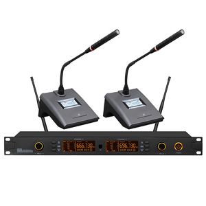 Micro không dây chuyên nghiệp U-Band, loại để bàn, 1-2 người, khử tiếng ồn, kết nối XLR, dùng cho hội nghị truyền hình và huấn luyện phát biểu - Product Image 2