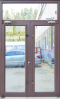 Puerta Comercial de Aluminio para Exteriores de Edificios, Tiendas y Restaurantes KFC, Puerta de Entrada para Casa