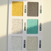Revêtement acrylique auto-nivelant effet marbre brillant, imperméable, avec sable coloré, pour sols intérieurs