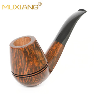 Muxiang Briarwood Pipe Free Type Gold Black Finish Tobacco Smoking Pipe For Men Vintage Style - Product Image 2