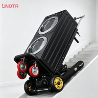 Chariot électrique pliable à chenilles pour escaliers, capacité de charge 400 kg, châssis en acier, 5 roues, pour déménagement domestique
