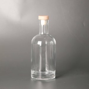 <span class=keywords><strong>Botella</strong></span> de Vidrio Clásica Vacía para Tequila Cointreau, Contenedor Redondo de 700 ml para Absint, Ginebra, Licor, Vodka, con Tapón de Polímero - Product Image 6