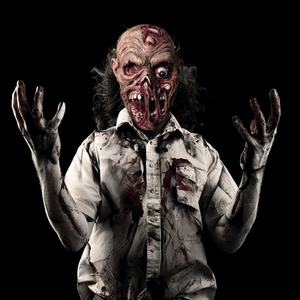 Máscara de Látex de Zombie de <span class=keywords><strong>Terror</strong></span> para Halloween, Máscara Facial Completa para Cosplay, Máscara de <span class=keywords><strong>Terror</strong></span> Sangrienta y Repugnante para Adultos, para Fiestas de Navidad - Product Image 6