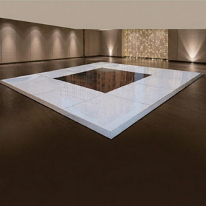 Paneles de Madera Contrachapada para Pista de Baile, Estilo Checker, Blancos y Negros, con Acabado Brillante, para Decoración de Bodas y Eventos - Product Image 1