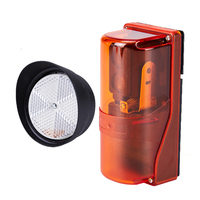Detector de Fotocélula Reflectora de Largo Alcance 12-24V DC/AC, Sensor Infrarrojo para Puerta Automática, Sensor de Seguridad para Puerta con Cubierta Impermeable