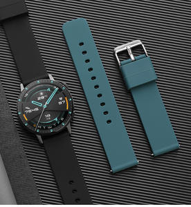 Correa de reloj deportivo de silicona de alta demanda, reloj inteligente de 20mm y 22mm de ancho para Huawei GT3/GT2/<span class=keywords><strong>Honor</strong></span> <span class=keywords><strong>Magic</strong></span> <span class=keywords><strong>2</strong></span>, pulsera de silicona transpirable - Product Image 5