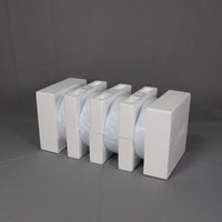 Ensemble de 5 socles cylindriques modernes en métal argenté et doré pour table de desserts, mariages, fêtes et baby showers - Nouvelle Arrivée