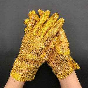Guantes de baile de lentejuelas brillantes para niños y adultos, guantes de disfraz, guantes de lentejuelas brillantes plateados para vestir, fiesta, Halloween, Navidad - Product Image 3