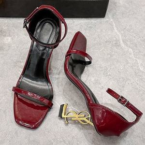 Higher Quality Luxury Designer High Heels <b>Sandals</b> Real Leather Summer Fashion Wedding Ladies High-<b>heeled</b> Shoes for Women - Product Image 5