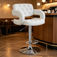 Chaise de bar en cuir PU de luxe au design nordique moderne avec certification CE européenne pour hôtel, appartement, bar à domicile