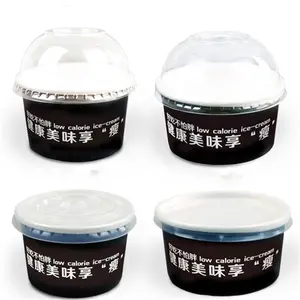 Bán Hot Icecream Vật Liệu Đóng Gói 16Oz Kraft Cốc Giấy <span class=keywords><strong>Ice</strong></span> <span class=keywords><strong>Cream</strong></span> Tub <span class=keywords><strong>Container</strong></span> Với Nắp - Product Image 1