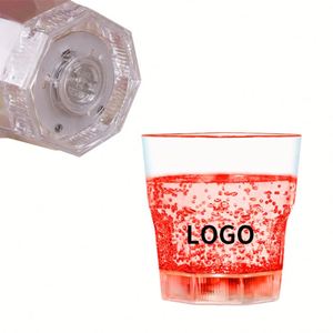 Multi Colors LED Light-up <b>Plastic</b> Octagon Shaped <b>Drinking</b> Glass Octagonal <b>Cup</b> for Sale - Product Image 2