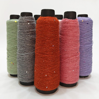 SW Rainbow 22S/2 Fancy Spun Yarn Sequin Metallic (Lurex) Thread 70% Acrylic 14% Wool Customized Color for Hand Knitting Textile