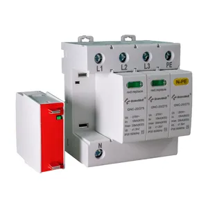 Guardwell Hoge Kwaliteit GNC-20-275-3P + N 20ka 275V Digitale Home Spanning Protector Elektrische Overspanningsbeveiliging Spd