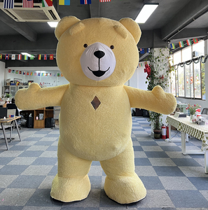 Costume de mascotte d'<span class=keywords><strong>ours</strong></span> en peluche géant gonflable jaune de haute qualité, 2 m, 2,6 m, 3 m, costume d'<span class=keywords><strong>ours</strong></span> gonflable <span class=keywords><strong>pas</strong></span> <span class=keywords><strong>cher</strong></span> - Product Image 1