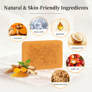 Sapone Solido Artigianale alla Curcuma e Acido Kojico <span class=keywords><strong>per</strong></span> Viso e Corpo, Detergente Antisettico, Sbiancante, Idratante <span class=keywords><strong>per</strong></span> Tutti i Tipi di Pelle - Product Image 4