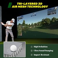 Écran de projection anti-bruit personnalisable pour simulateur de golf, largeur 3,2 m, HD